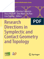 Research Directions in Symplectic and Contact Geometry and Topology 2021 PDF