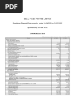 Desai Foods Private Limited 2021-22 Financial Statement - XML