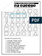 Unit 2 Toys - Shapes (Word Search) PDF