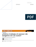 ¿Cómo Trabaja El Sensor de Oxígeno en Un Auto