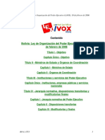Bolivia: Ley de Organización Del Poder Ejecutivo (LOPE), 10 de Febrero de 2006