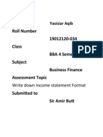 Business Finance A1 Aqib