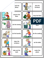 Household Chores Vocabulary PDF