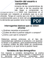 Caracterización Del Usuario o Consumidor PDF