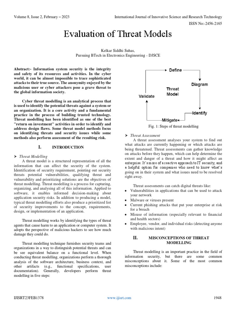 Evaluating Cyber Threat Models | PDF | Threat (Computer) | Security
