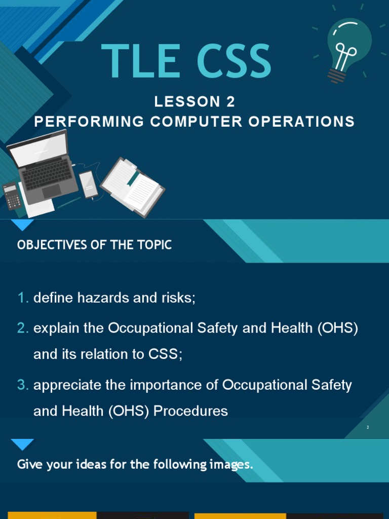 1 tle css lesson 2 final pdf occupational safety and health risk