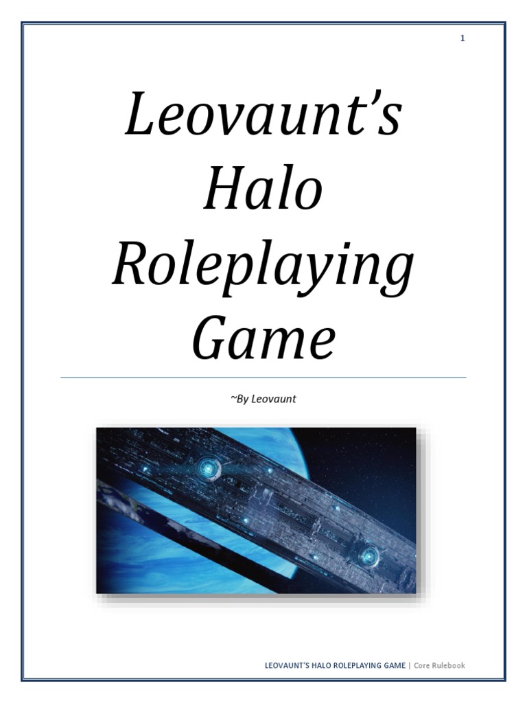 Leovaunt's Halo RPG Core Rulebook | PDF | Factions Of Halo