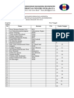 Daftar Hadir Kegiatan Anggota