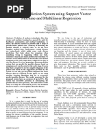 Disease Prediction System Using Support Vector Machine and Multilinear Regression