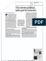 Gianpiero D'Alia:"Un errore politico, la via è il patto per la crescita" - Avvenire 25.08.11