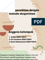 Contoh-Contoh Penelitian Dengan Metode Eksperimen