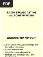 Radio Broadcasting and Script Writing