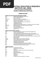 Drug Development and Regulatory Abbreviation Sheet