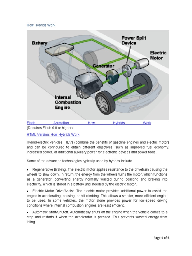 How Hybrids Work PDF Hybrid Electric Vehicle Engines