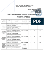 Graficul Desfașurării Stagiilor de Practică On Line CON