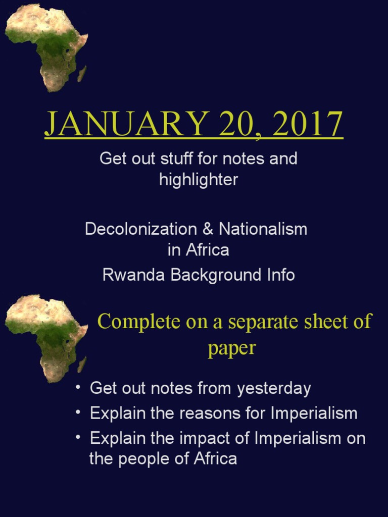 JANUARY 20, 2017 Get Out Stuff For Notes and Highlighter