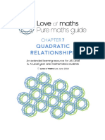 Quadratic Relationships Chapter - Pure Maths Guide From Love of Maths