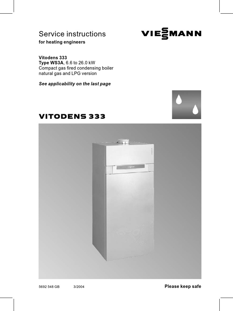 Vitodens333 Service PDF Liquefied Petroleum Gas Boiler — free download