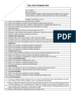 Core Java Program List 2023 PDF