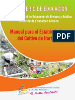 Manual para El Establecimiento de Hortalizas