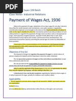 Lecture 12 - Payment of Wages Act, 1936