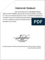 Constancia de Trabajo