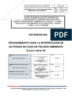 002 Procedimiento Para La Interrupcion de Actividades en Caso de Peligro Inminente