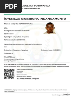 Icyemezo cy'Amavuko mu Rwanda | PDF