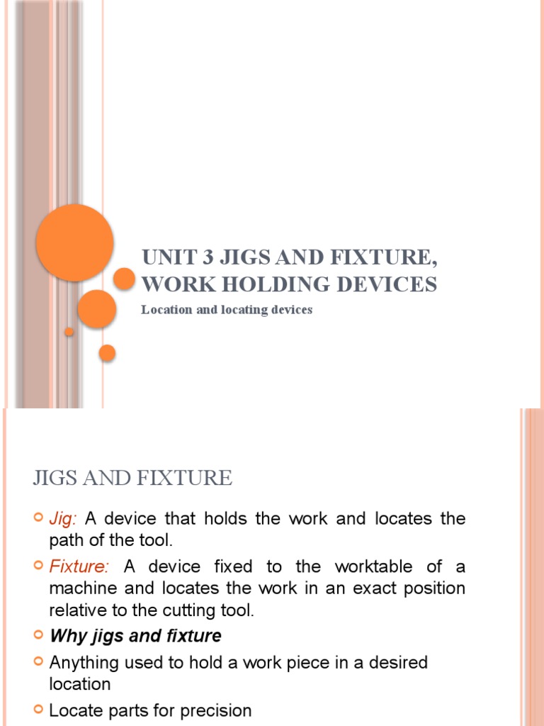 Jigs and Fixture, Work Holding Devices Read PDF