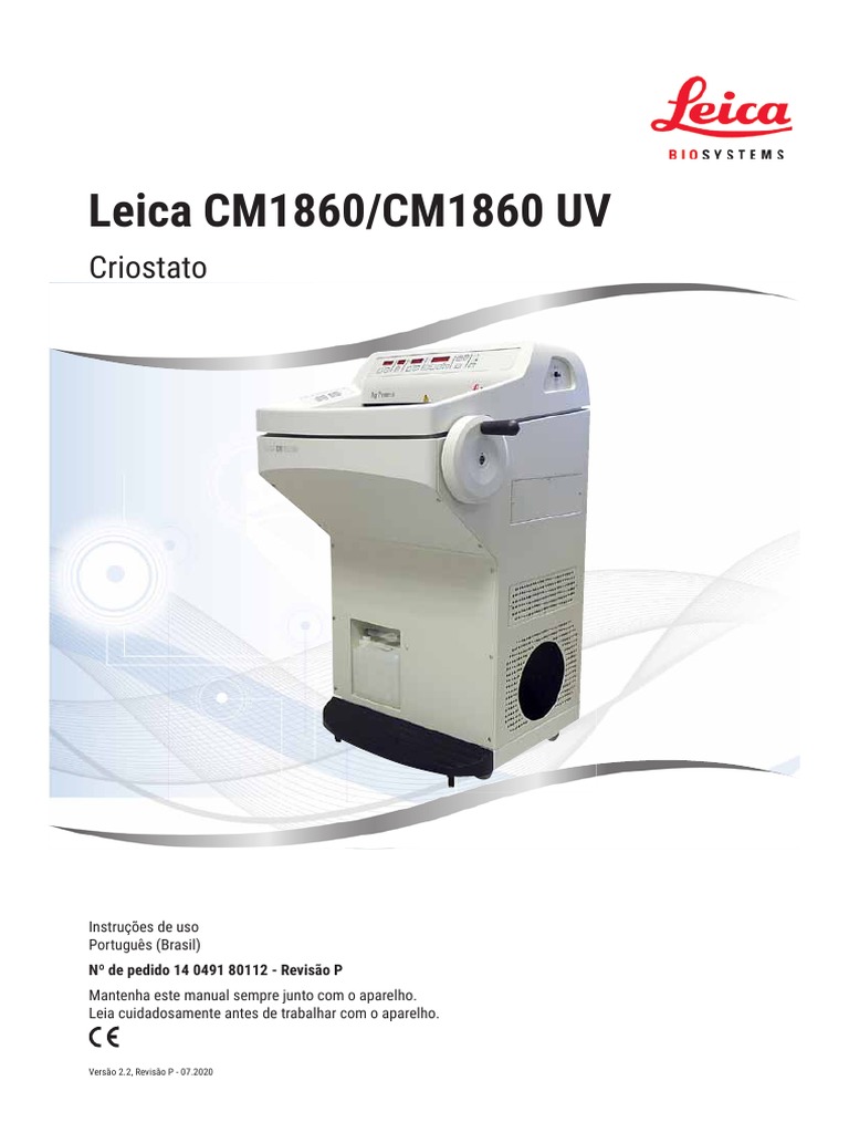 Leica CM1860 IFU 2v2P PT Atualizada PDF Ultravioleta