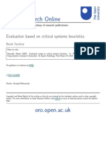 Reynolds, Martin (2007) - Evaluation Based On Critical Systems Heuristics.