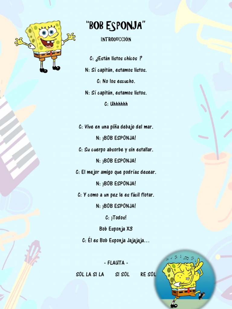 01 Bob Esponja Intro | PDF, image size:768x1024