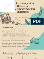 La Historiografía Literaria. Una Aproximación Sistémica PDF