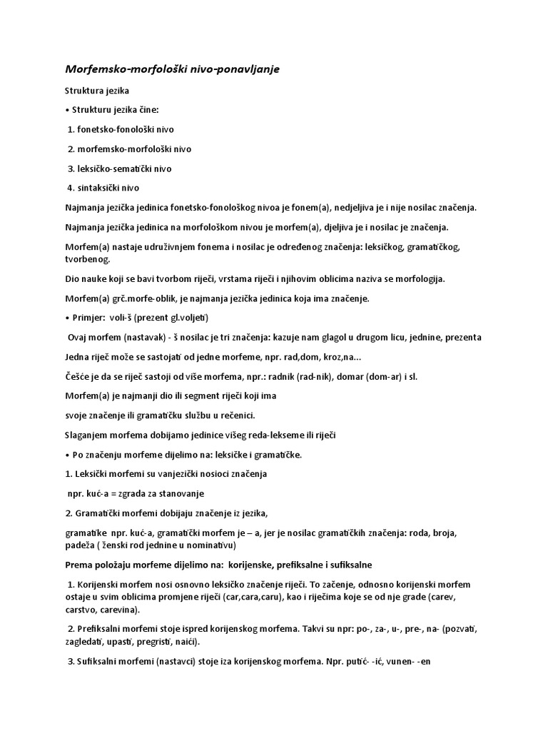 Morfemi | PDF