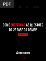 Episódio 3 - Como Justificar As Questões Da OBMEP Fase 2