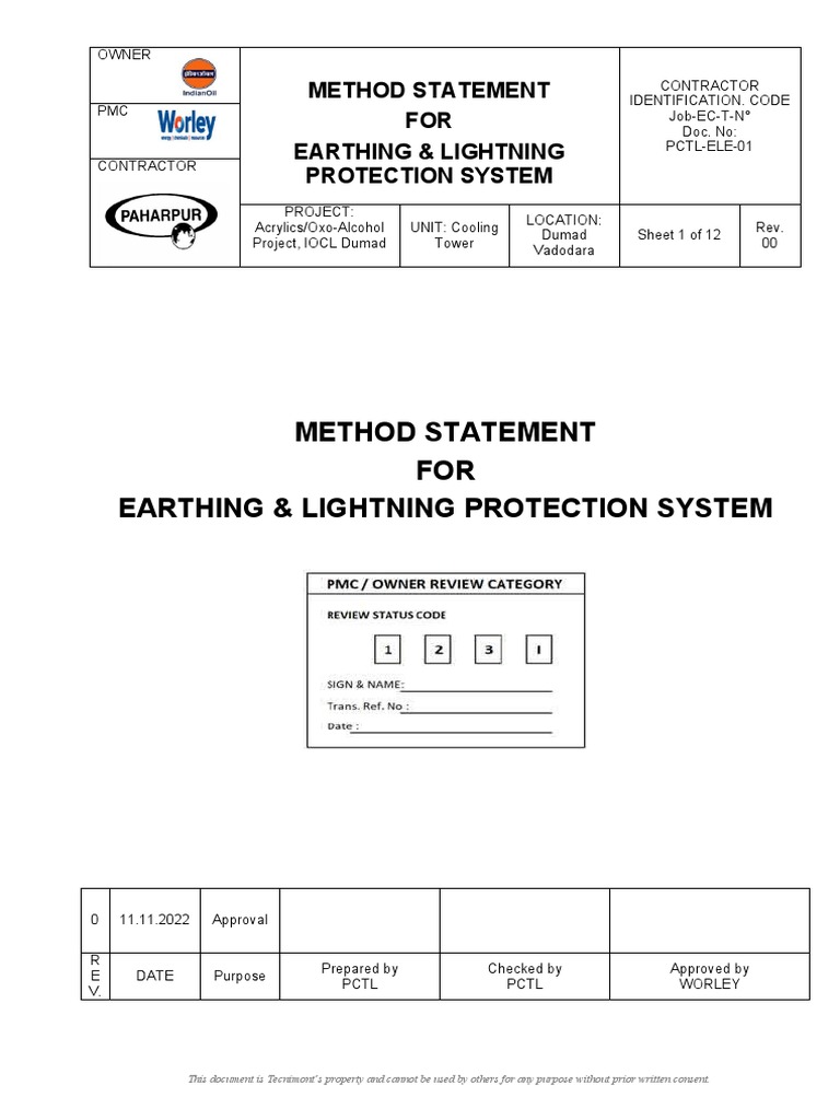 Cooling Tower Lightning Protection Method | PDF | Electrical Wiring ...