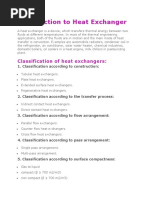 Introduction To Heat Exchanger