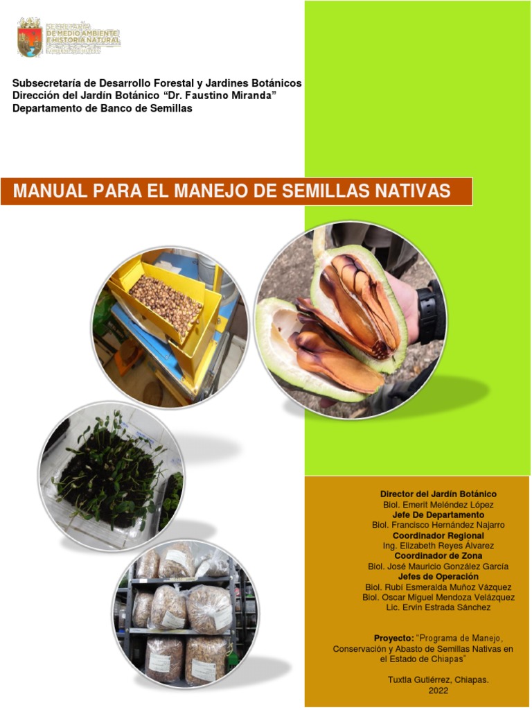 Manual Manejo de Semillas-Banco de Semillas Semahn | PDF | Fruta ...