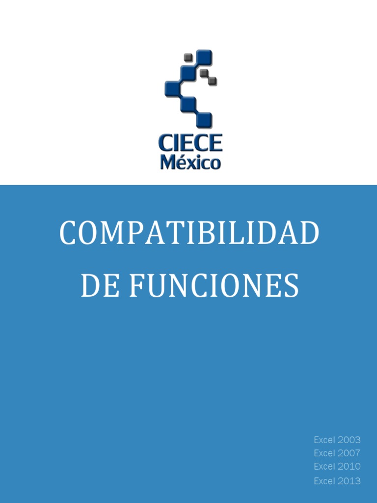Compatibilidad de Funciones | PDF | Microsoft Excel | Interoperabilidad