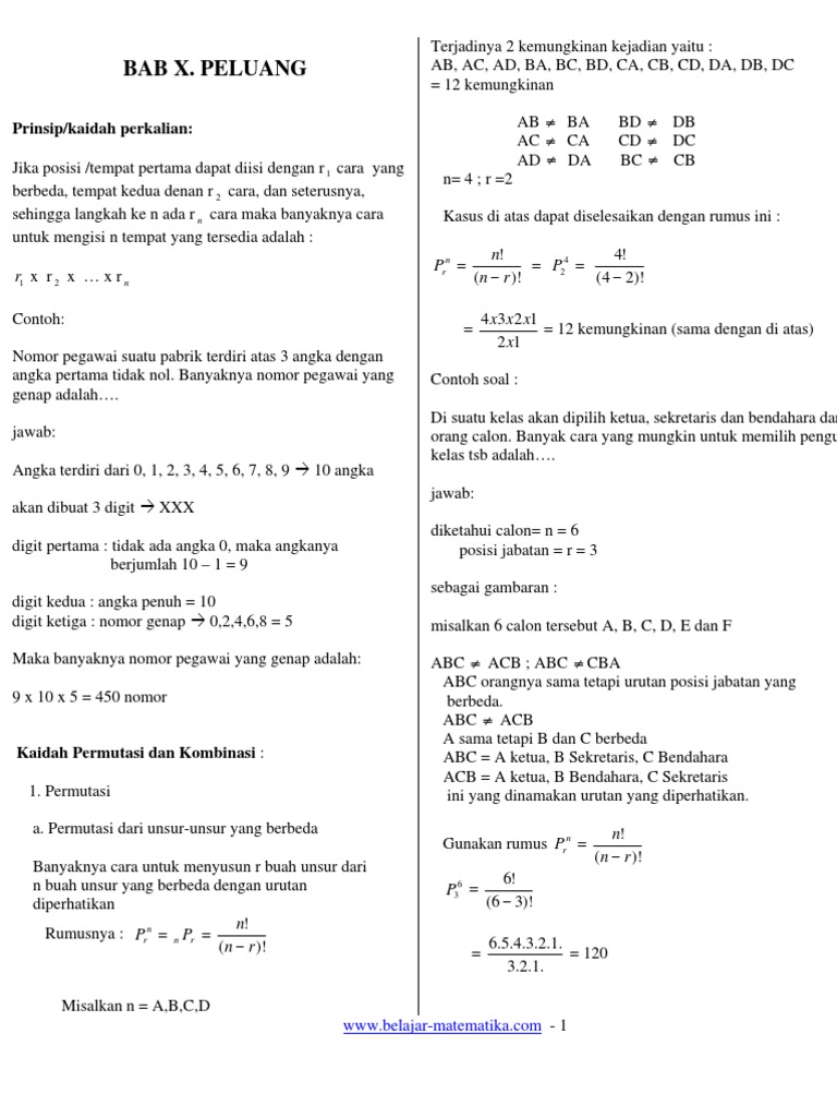 Peluang Lengkap Contoh Soal