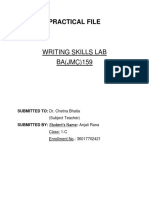 Writing Skills Practical File