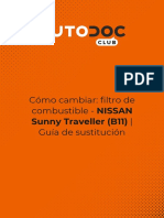 Cómo Cambiar - Filtro de Combustible - NISSAN Sunny Traveller (B11) - Guía de Sustitución