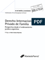 Derecho Internacional Privado de Familia: Perspectiva desde el ordenamiento jurídico argentino