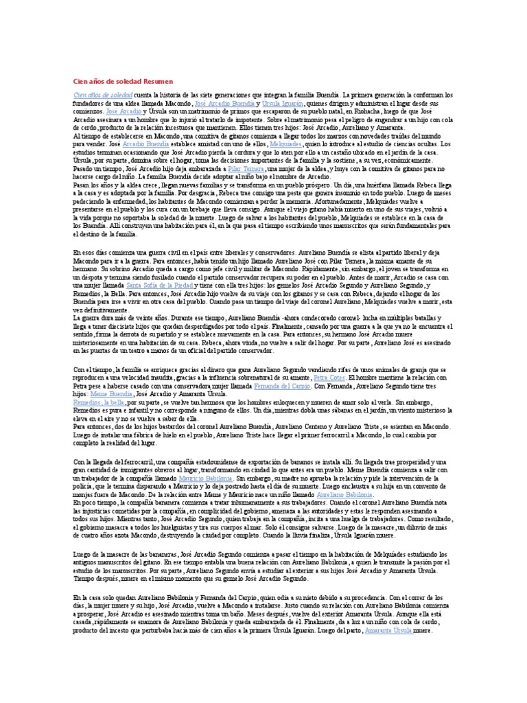 Cien A os de Soledad Resumen - 1686546255