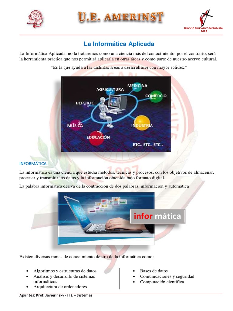 Informática Aplicada - 1ap | PDF | Informática | Hardware de la computadora