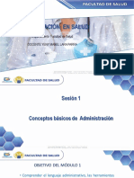 Administracion en Salud, Modulo 1 Concepto de Administracion