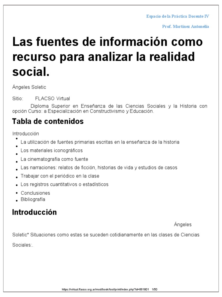 Fuentes de Información en Ciencias Sociales | PDF | Enseñando ...