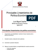 Presentación Del Ministro de Economía Luis Miguel Castilla Rubio Ante CONFIEP