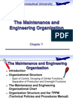 MAINTENANCE AND ENGINEERING ORGANIZATIONAL CHART