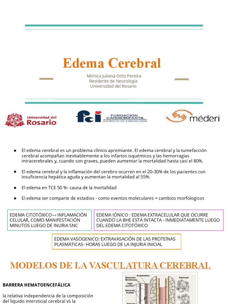 Tipos y Mecanismos del Edema Cerebral | PDF | Edema | Inflamación